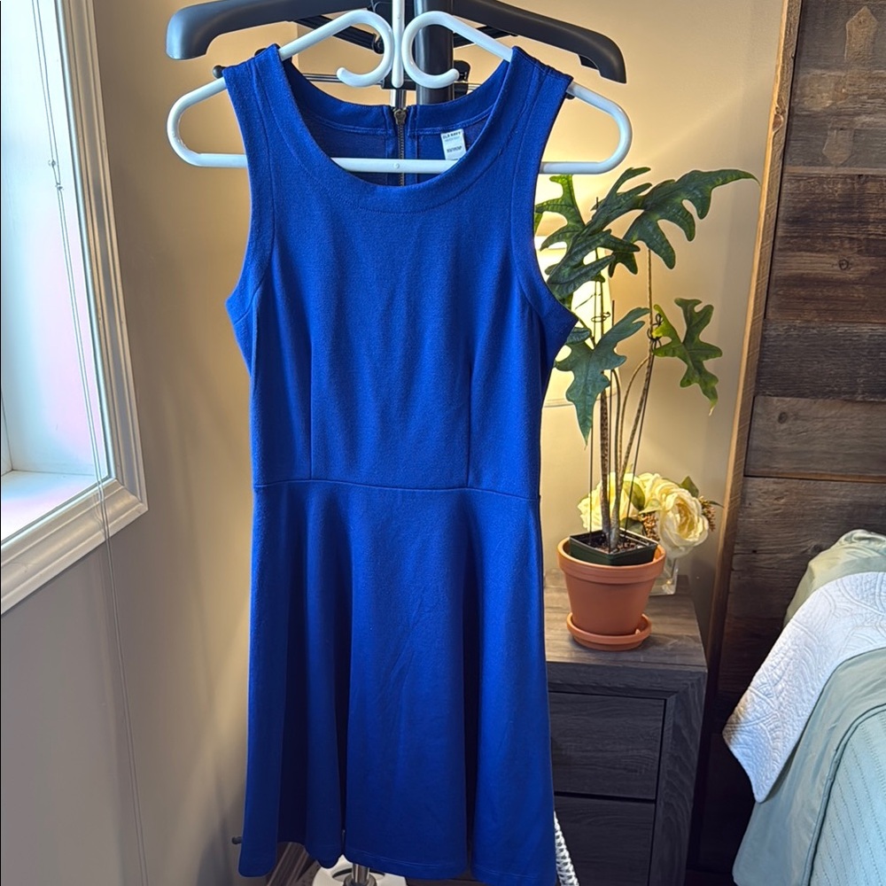 Old Navy Blue Sleeveless A-Line Mini Dress